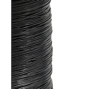 LAUREOLA INDUSTRIES 1/16" to 1/8" PVC Coated Black Color Galvanized Cable 7x7 Strand Aircraft Cable Wire Rope, 50 ft ZAG116018-77-GPB-50